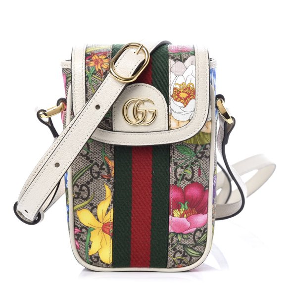 Gucci Handbags - Gucci Ophidia Flora GG Crossbody Shoulder Bag White NEW WITH DUST BAG